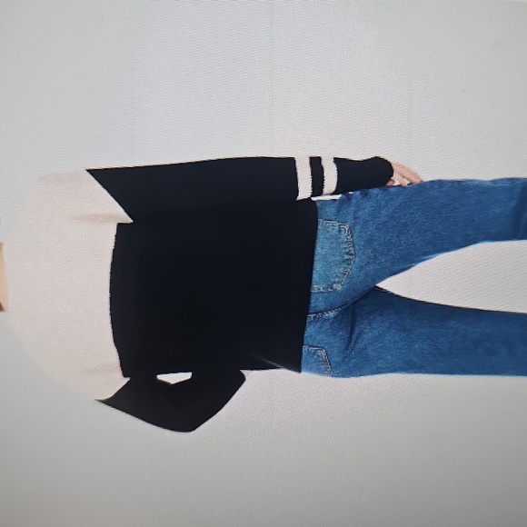 NWT Halogen Colorblock Stripe Long Sleeve Sweater XL Rich Black - Picture 4 of 14